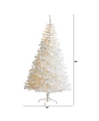 Artificial Christmas Tree with 1380 Bendable Branches and 400 Clear LED Lights