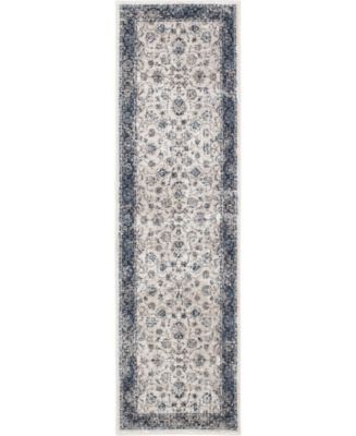 Portland Textiles Alexia Oriel Bone 2' x 7' Runner Rug - Macy's