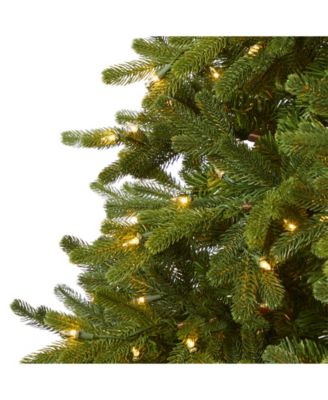 Washington Fir Artificial Christmas Tree with 600 Clear Lights and 1610 Bendable Branches