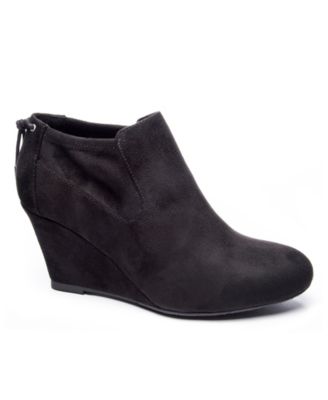 black wedge booties macys