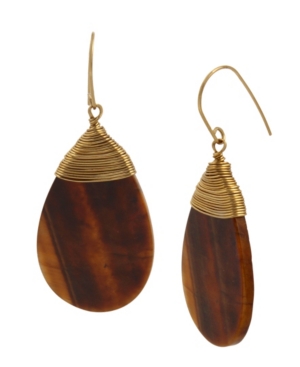 image of Robert Lee Morris Soho Tiger Eye Drop Earrings
