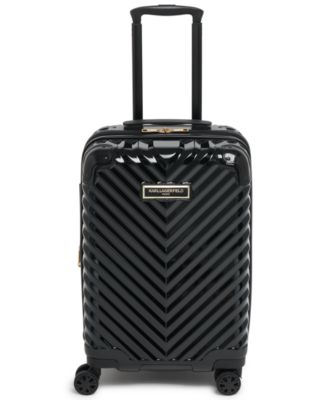 KARL LAGERFELD PARIS Karl Lagerfeld Chevron 21 Hardside Carry On Spinner Macy s