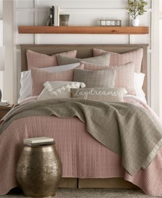 Mills Waffle Textured 3-Piece Quilt Set, Full/Queen