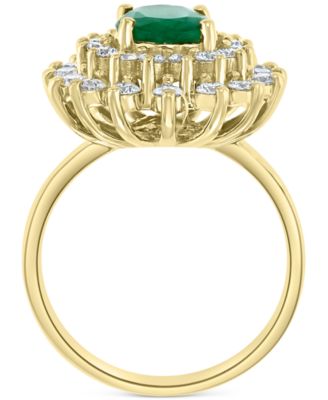 EFFY&reg; Emerald (1-1/2 ct. t.w.) & Diamond (1 ct. t.w.) Ring in 14k Gold