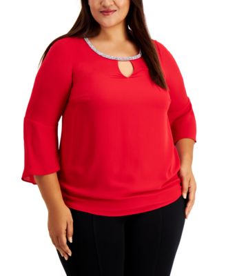 plus size dressy tops macys