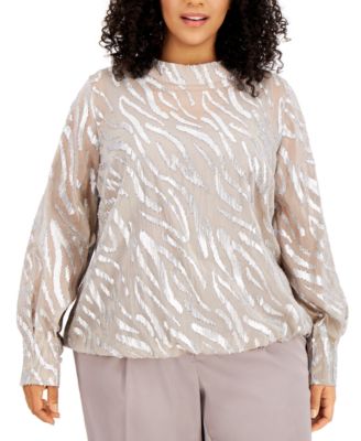 macy's last act plus size tops