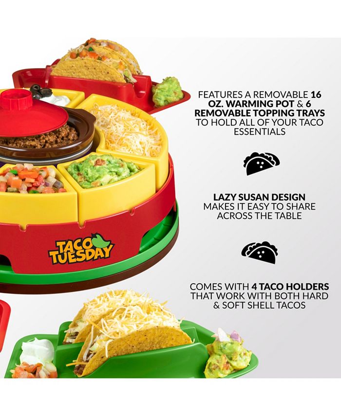 Nostalgia Taco Tuesday TTLSTB10 Lazy Susan Taco Bar Macy's