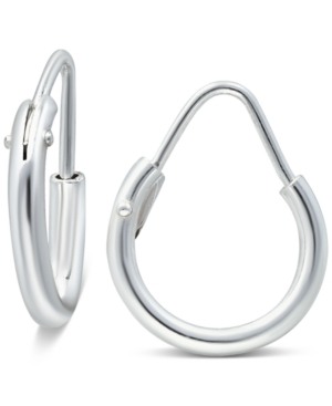 image of Giani Bernini Small Tube Hoop Earrings in Sterling Silver, Created for Macy-s