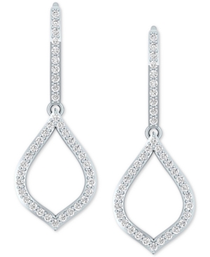 image of Diamond Teardrop Earrings (3/4 ct. t.w.) in 14k White Gold