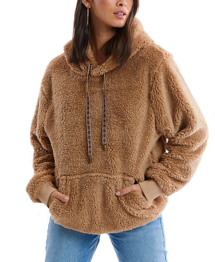 Macys sherpa pullover top
