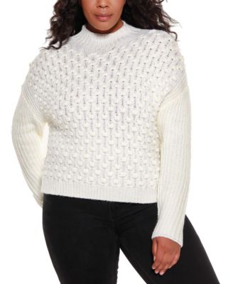 women's plus size white sweater