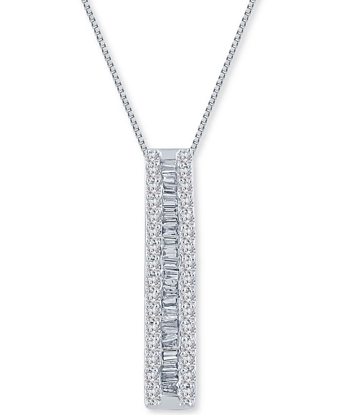 Macy's diamond bar necklace online