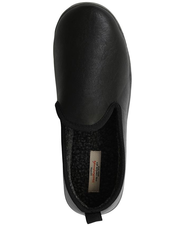 Haggar Weatherproof Vintage Men's Fleecelined FauxLeather Slippers