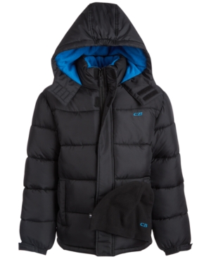 image of Cb Sports Toddler Boys Hooded Quilted Puffer Coat