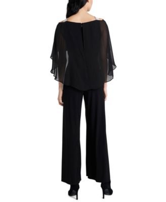 Side-Draped Cold-Shoulder Jumpsuit
