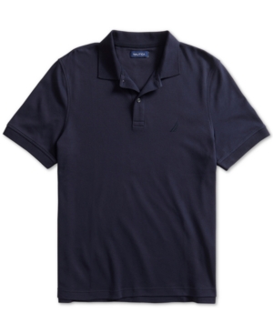 Nautica Men's Solid Cotton Interlock Polo