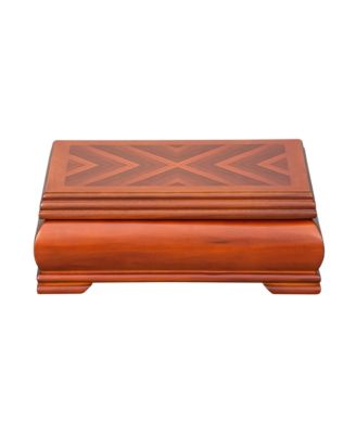 Mele Co. Carmen Wooden Jewelry Box in Walnut Finish