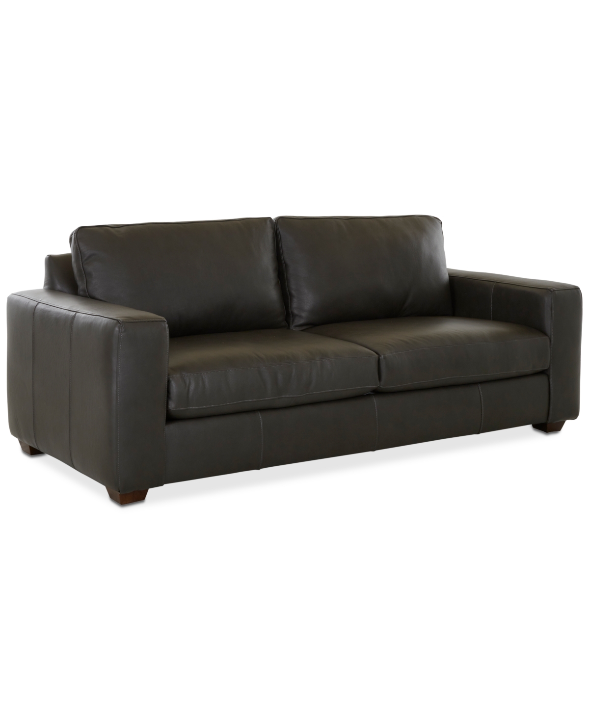 Closeout! Dester 86" Leather Sofa, Created for Macy's - Charcoal