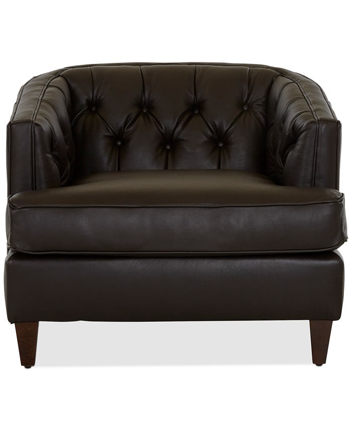 Macy's Austian 44" Leather Chair, Created for Macy's & Reviews