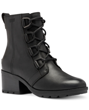 image of Sorel Women-s Cate Waterproof Lace-Up Lug Sole Booties Women-s Shoes