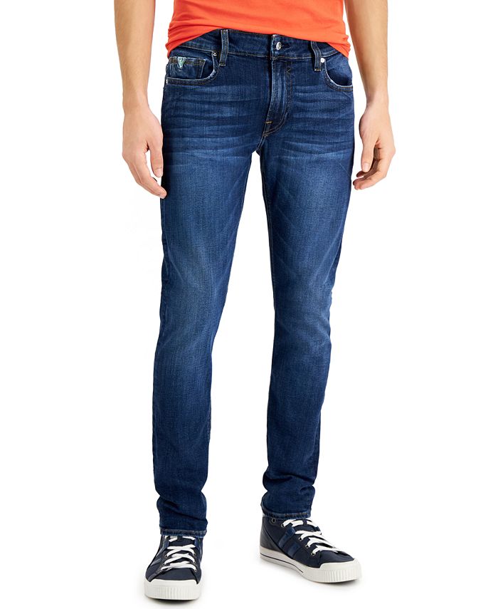 Stylish Skinny-Fit Jeans with Logo Patches & - Jeans - - Macy's