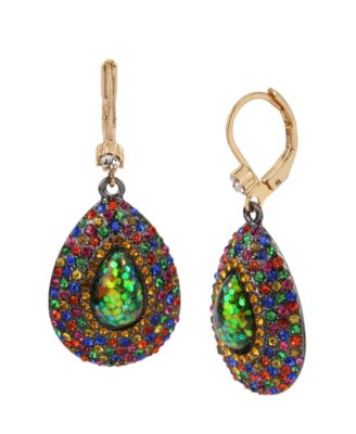 Betsey Johnson Stone Drop Earrings - Macy's