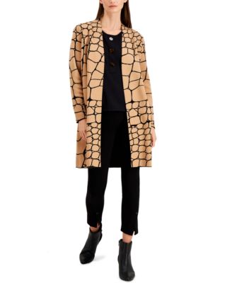 Alfani - Snakeskin-Print Cardigan