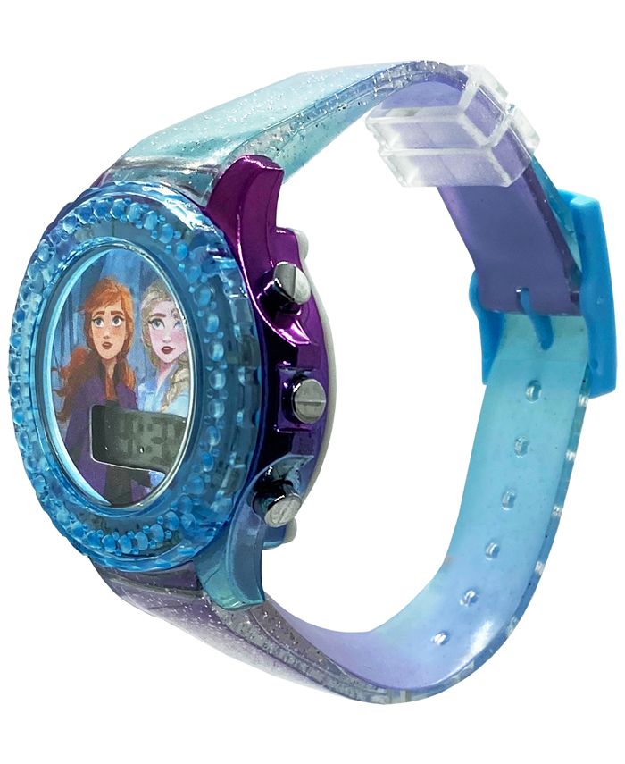 Accutime - Kid's Frozen 2 Digital Glitter Silicone Strap Watch 34mm