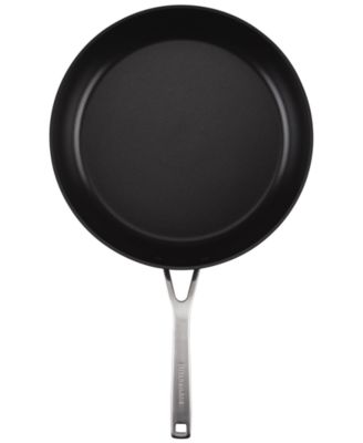 Hard-Anodized Induction Nonstick Frying Pan with Lid, 12.25", Matte Black