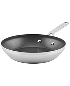 Brushed Stainless Steel Nonstick 9.25" Fry Pan