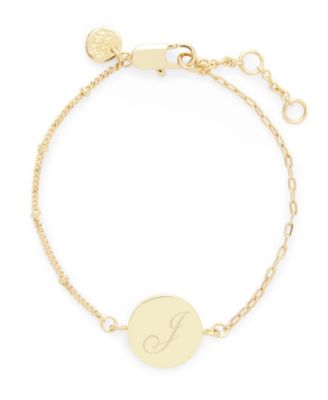 brook york 14K Gold Plated Paige Initial Bracelet - Gold-Plated - J 65$