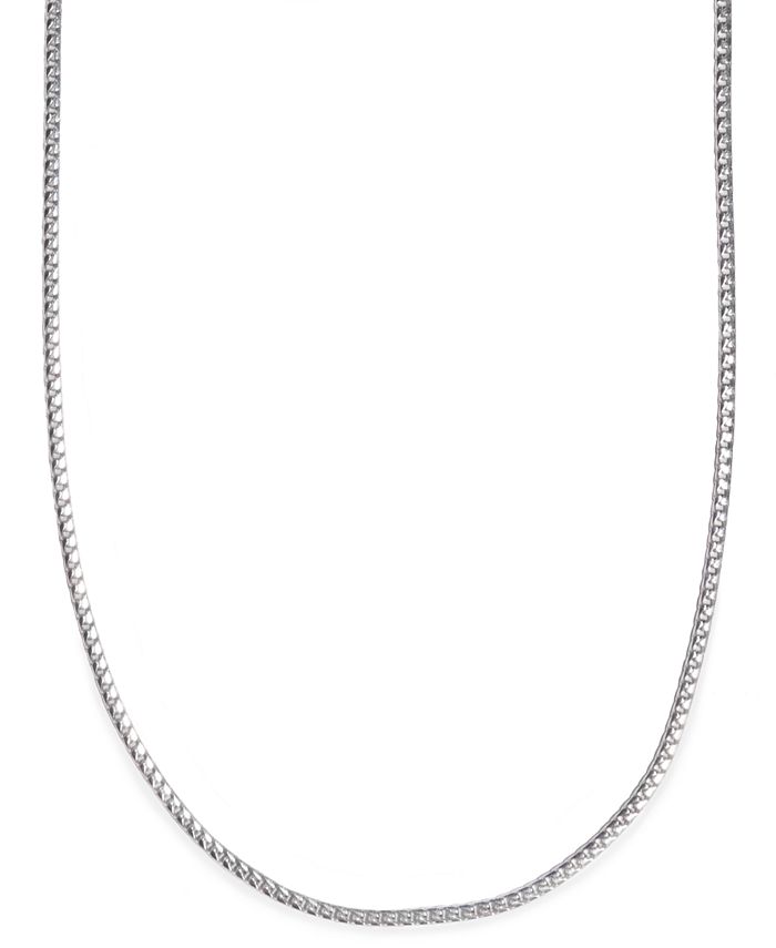 Macy's - 24" Men's Franco Box Chain Necklace in Sterling Silver