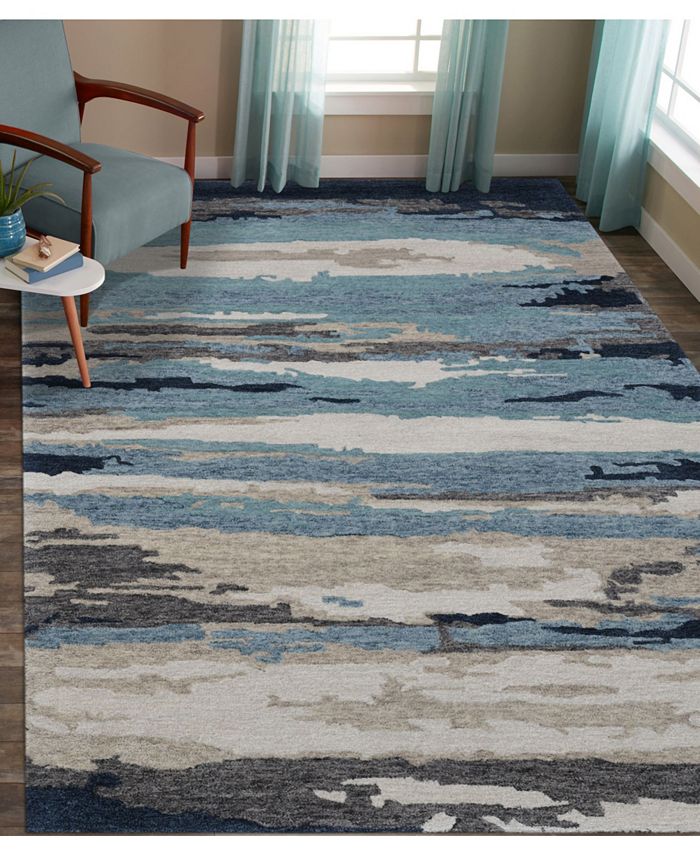 Amer Rugs Abstract ABS-4 Blue 2' x 3' Area Rug - Macy's