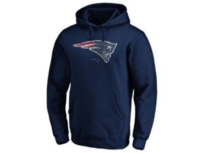 Majestic - New England Patriots Men's Distressed Logo Hoodie