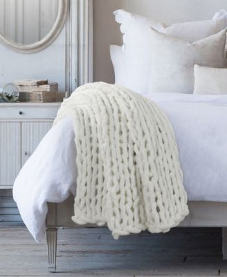 Chenille Knitted Throw, 40" L X 50" W