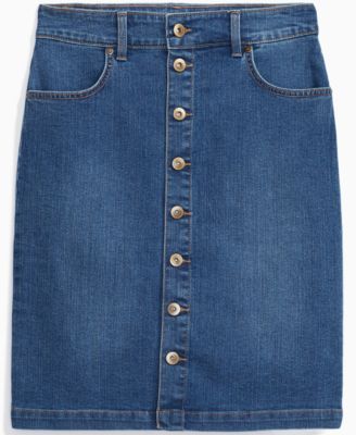 cheap denim skirts knee length