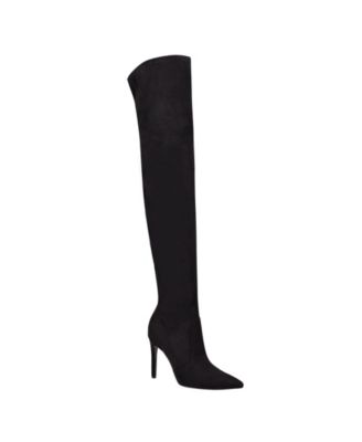 high rise black boots