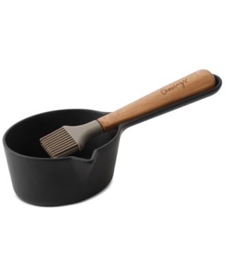 Cravings by Chrissy Teigen - Cast Iron Sauce Pot with Acacia Wood Brush