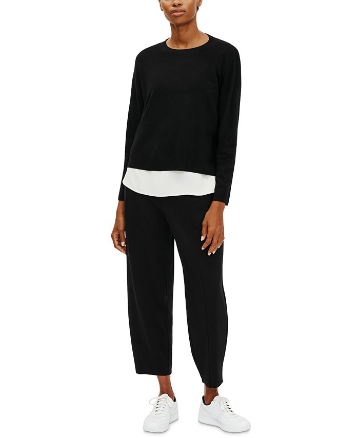 Eileen Fisher Layered-Look Sweater - Macy's