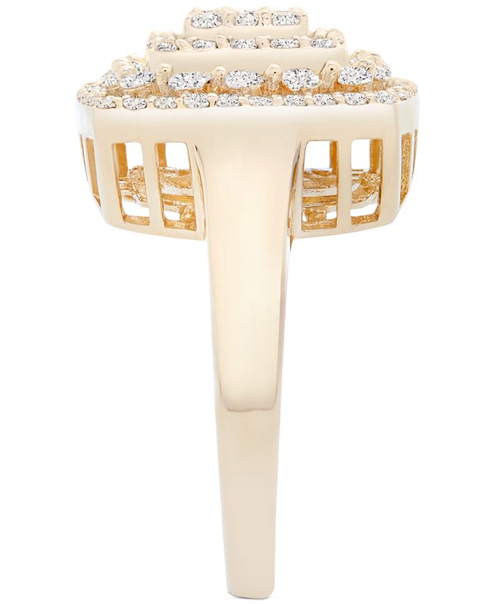 Wrapped in Love Cushion Cluster Statement Ring (1 ct. t.w.) in 14k Gold ...