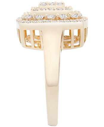 Wrapped in Love - Cushion Cluster Statement Ring (1 ct. t.w.) in 14k Gold