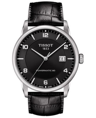 Tissot luxury automatic black dial sale men's watch