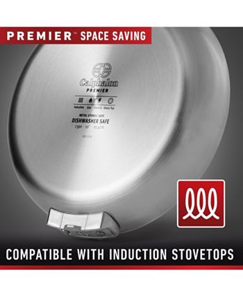 Calphalon - Premier 10-Pc. Space-Saving Stainless Steel Cookware Set