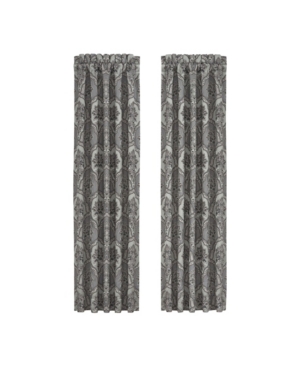 J Queen New York Silverstone Window Panel Pair, 50" X 84" In Silver-tone