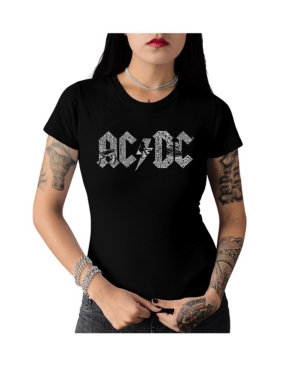 image of La Pop Art Women-s Ac/Dc Word Art T-Shirt