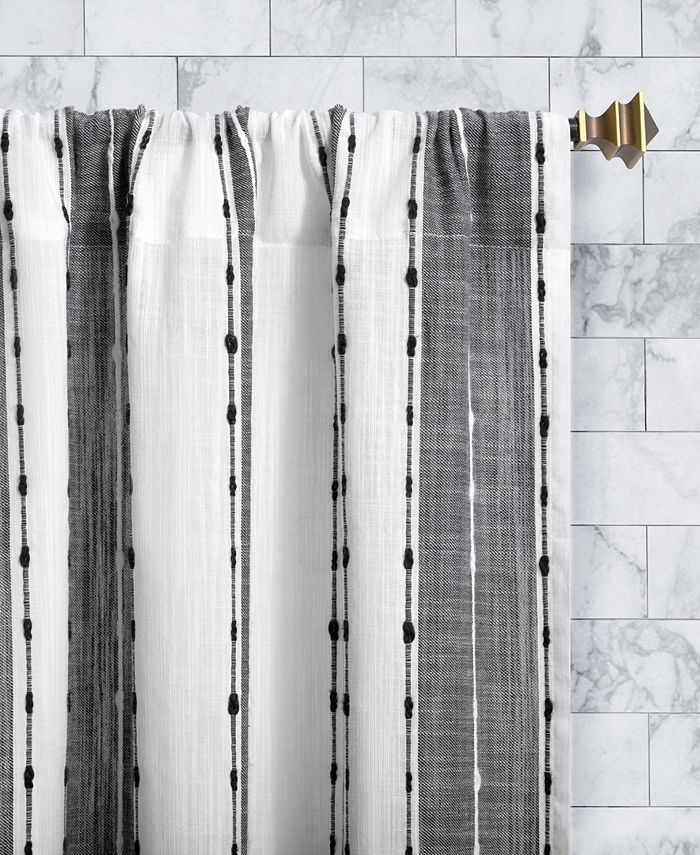 Archaeo Slub Texture Stripe Cafe Curtain Pair, 52