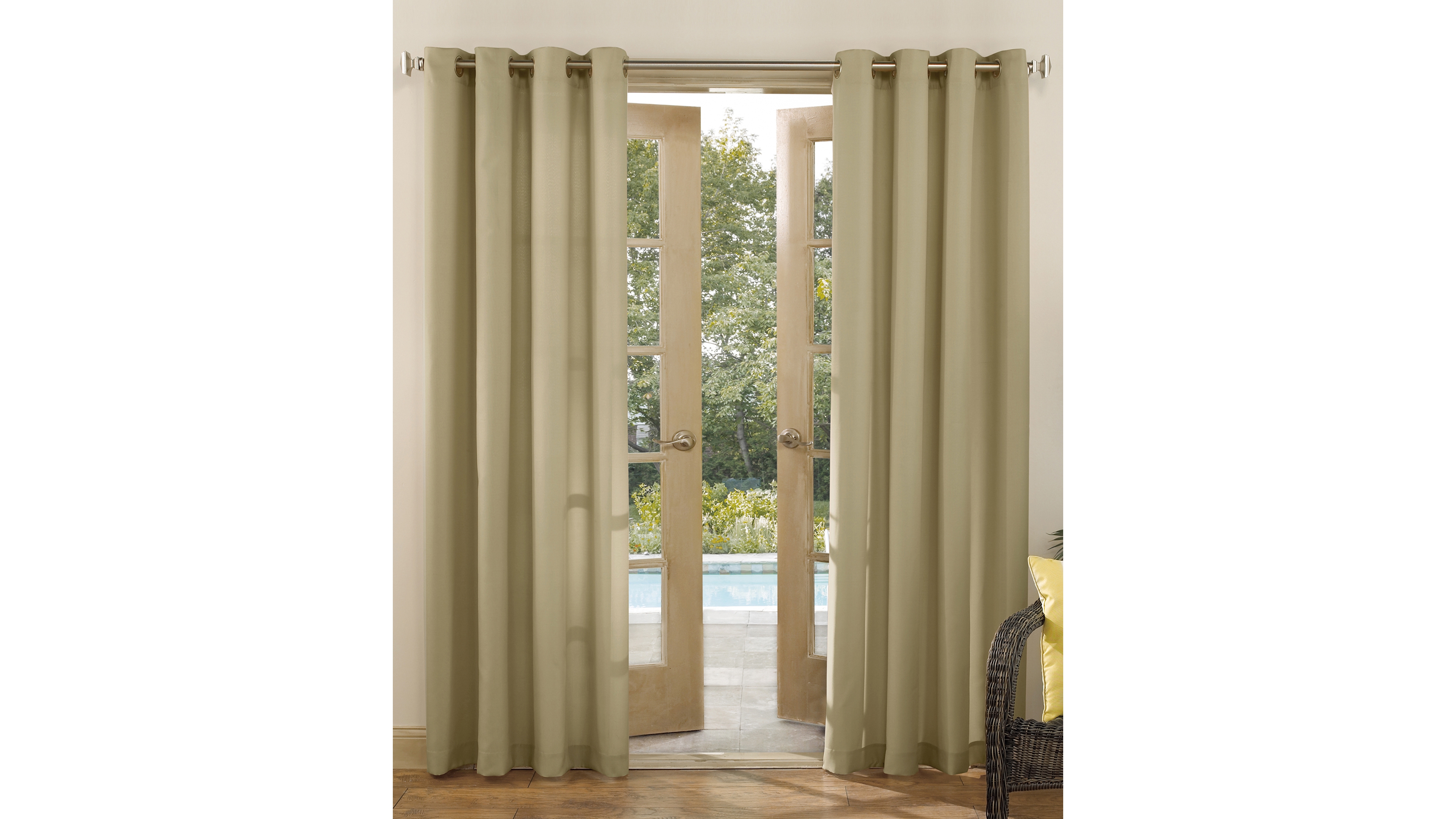 Sailor Indoor/Outdoor Uv Protectant Room Darkening Grommet Curtain Panel