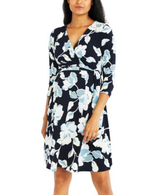 A Pea in the Pod - Maternity Printed Wrap Dress