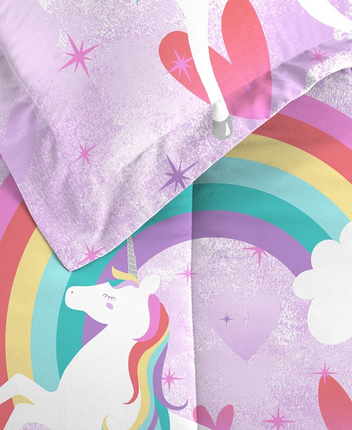 Macy's Dream Factory Unicorn Rainbow 5-Piece Twin Bedding Set - Macy's
