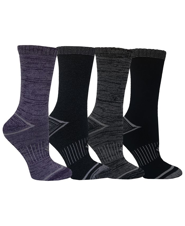Columbia 4Pk. MoistureControl Marled & Solid Crew Socks Macy's